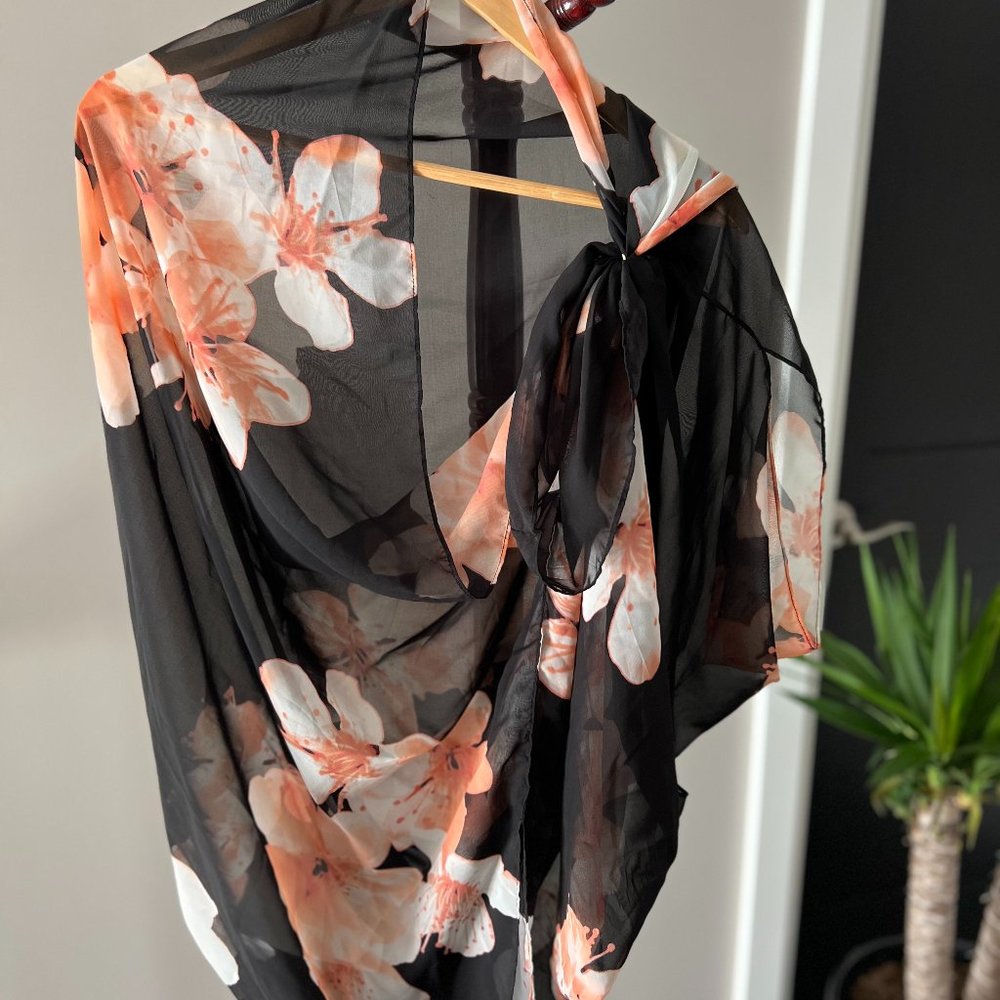 Calvin Klein floral wrap/shrug